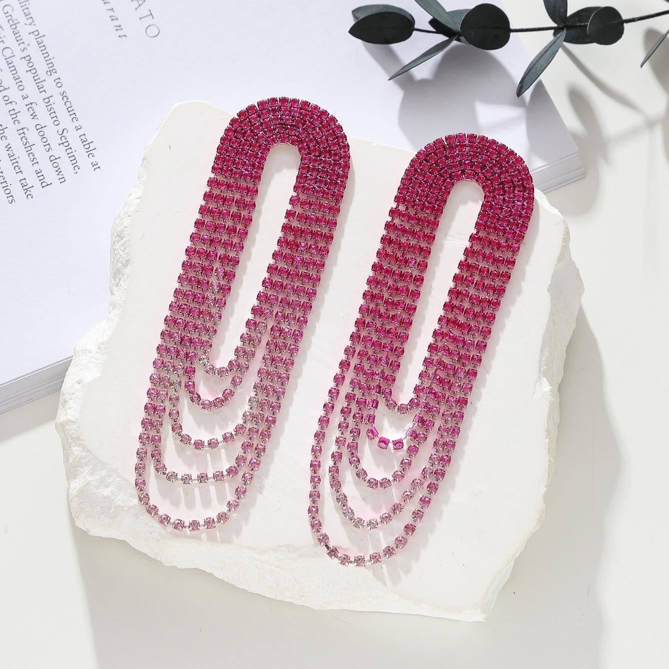 

Townka Роскошные серьги-кисточки с градиентными стразами для женщин