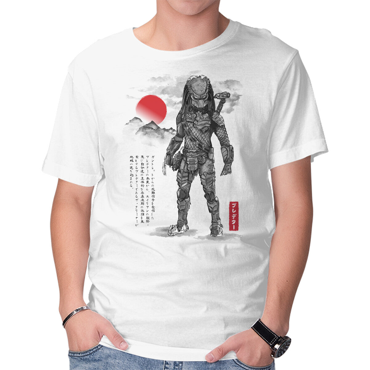 Unisex Crew Neck T-Shirt Wolf Predator Sumi-e Graphic Short Sleeve Casual Tee XXXL