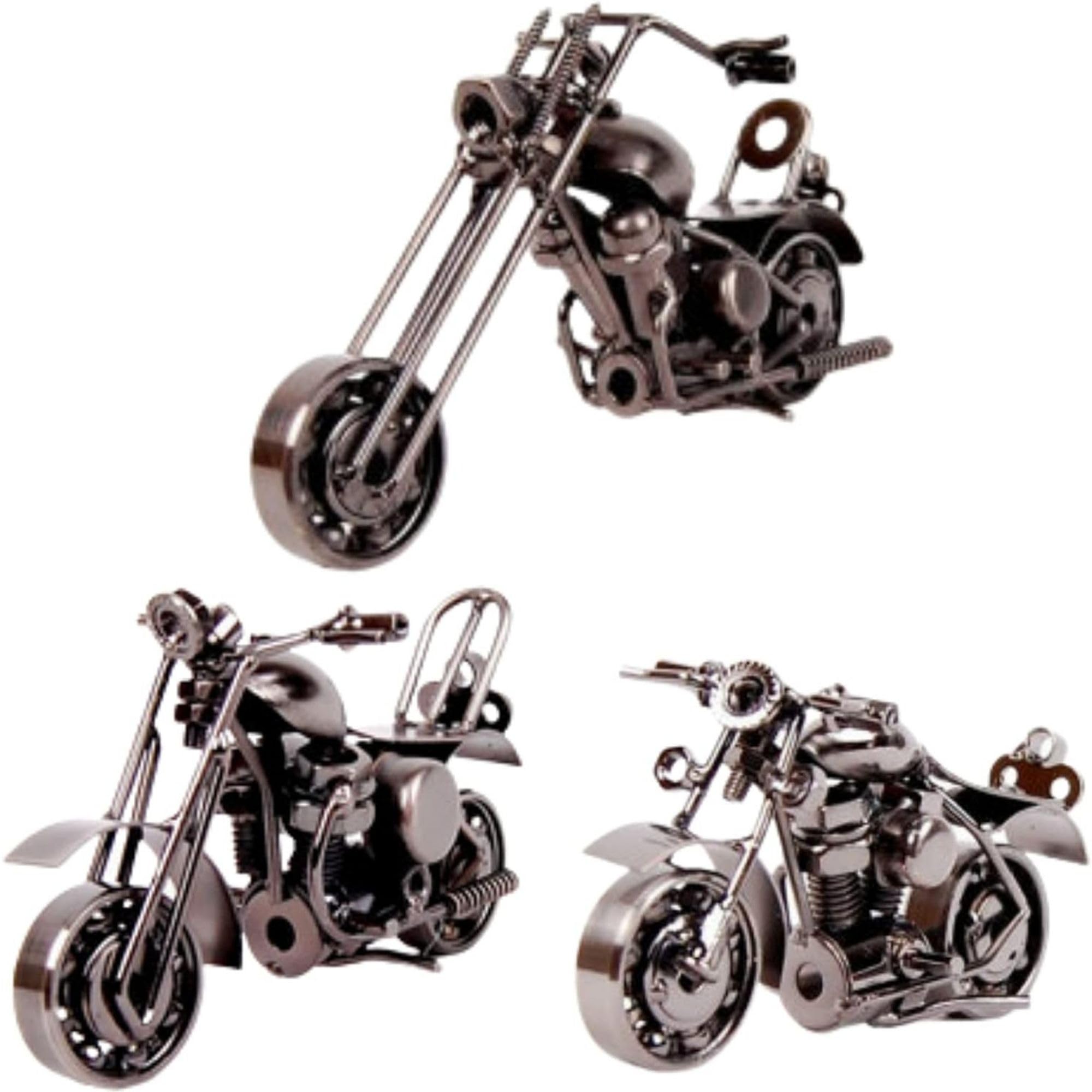 

Motorcycle Object Antique American Wild Interior Ornament Clove CubeClassic 3-Piece Set, Style, Decor, Miniature, (SOUL BLACK)