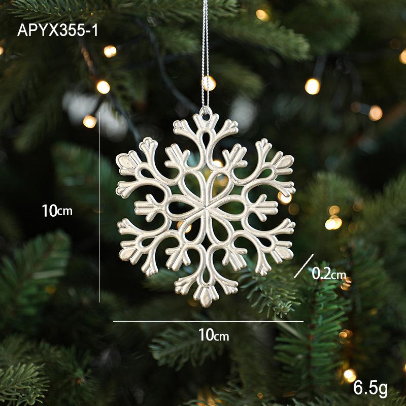 Silver Irregular Electroplated Christmas Tree Ornaments - Glossy Plastic Pendants In Stock