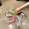 Summer Super High Stiletto Heels Ankle Strap Sandals Women Hollow Pointed Toe Party Heels Shoes