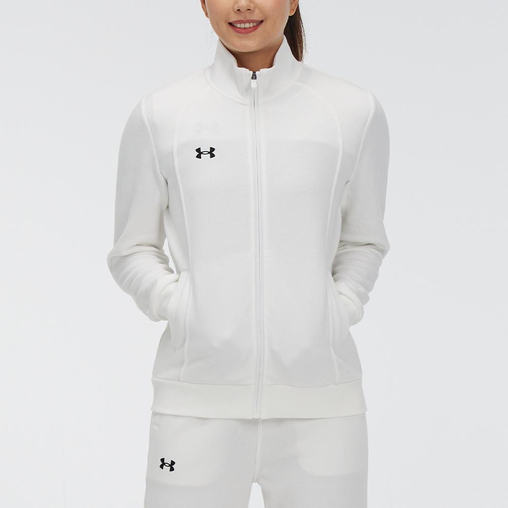 Under Armour Sportovní ležérní pletený tréninkový soutěžní kardigan bunda dámské bundy bílá 21600308-100