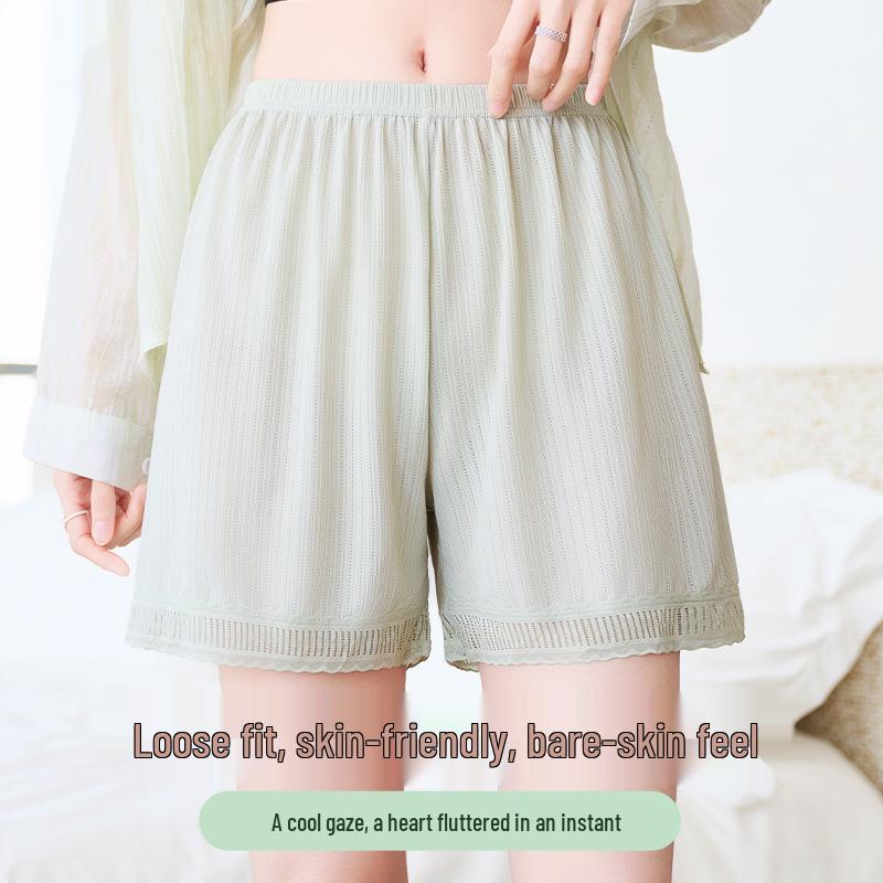 Women's Lace Trim Safety Shorts: Lightweight, Breezy Summer Wear, Prevents Accidental Exposure, Ideal for Outdoors and Home.