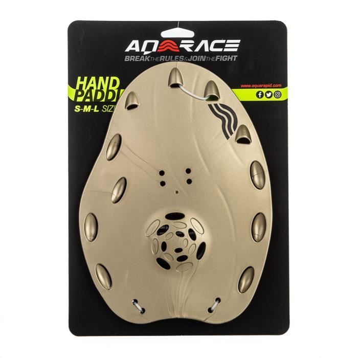 Pagaie À Main Natation Aquarapid Aqhandpad - Jaune - Adulte - Excellente Pagaie D'entraînement Polyvalente