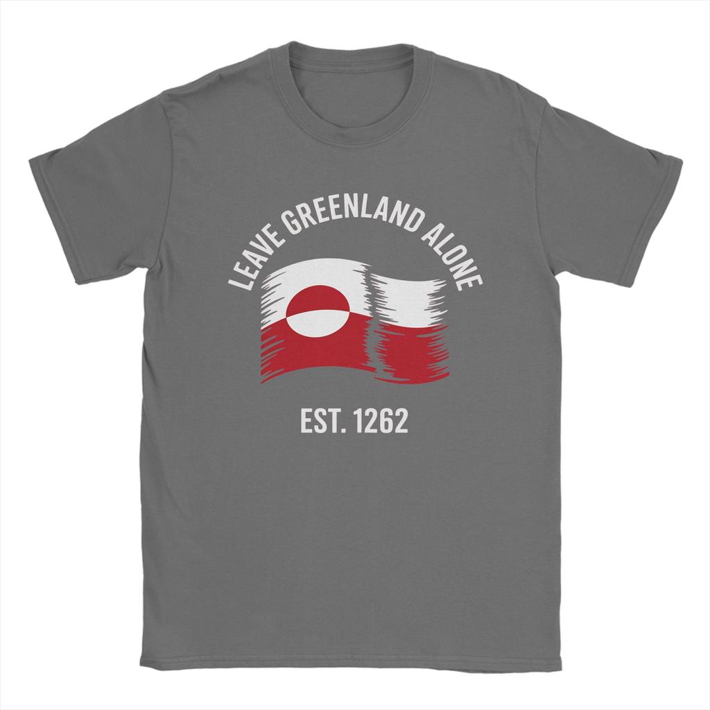 Leave Greenland Alone Distressed Greenland Flag Protest Mens T Shirt Tee Shirt Short Sleeve O Neck TShirt 100 Cotton Clothes
