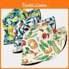 Tropical Fruit Patterned Colorful Basin Hat Reversible Wear Outdoor Sun Protect