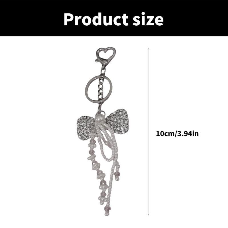 Elegant Phone Charm Chain with Bowknot Designs Versatile Sturdy Acrylics Charm Pendant for Women Ladies Daily Use