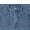 Front Pocket Semi Wide Denim Pants As1dp262