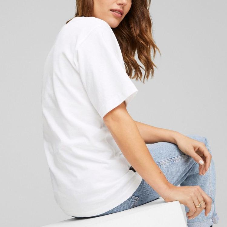 New PUMA T Shirts Women's White 620550-02