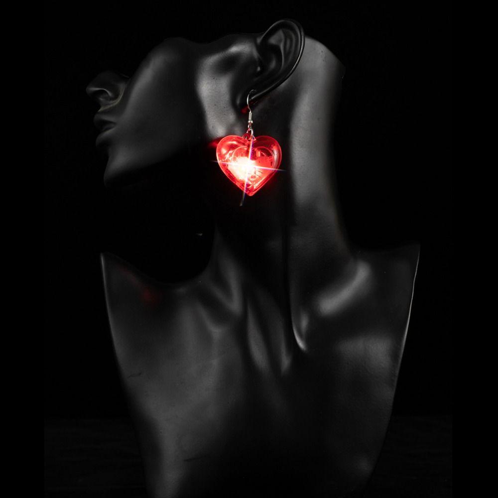 

Электрические серьги в форме сердца Love Heart, светящийся браслет в форме сердца, эстетическое светящееся ожерелье в форме сердца Live House red-bracelet