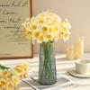 Artificial Flower Narcissus Silk Bridal Bouquet Wedding Outdoor Garden Yard Festival Home Room Vase Dining Table Diy Gift Decora