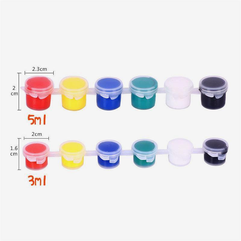 DIY Graffiti Acrylic Paint Set for Kids - Six-Compartment Box for Kindergarten Art Projects