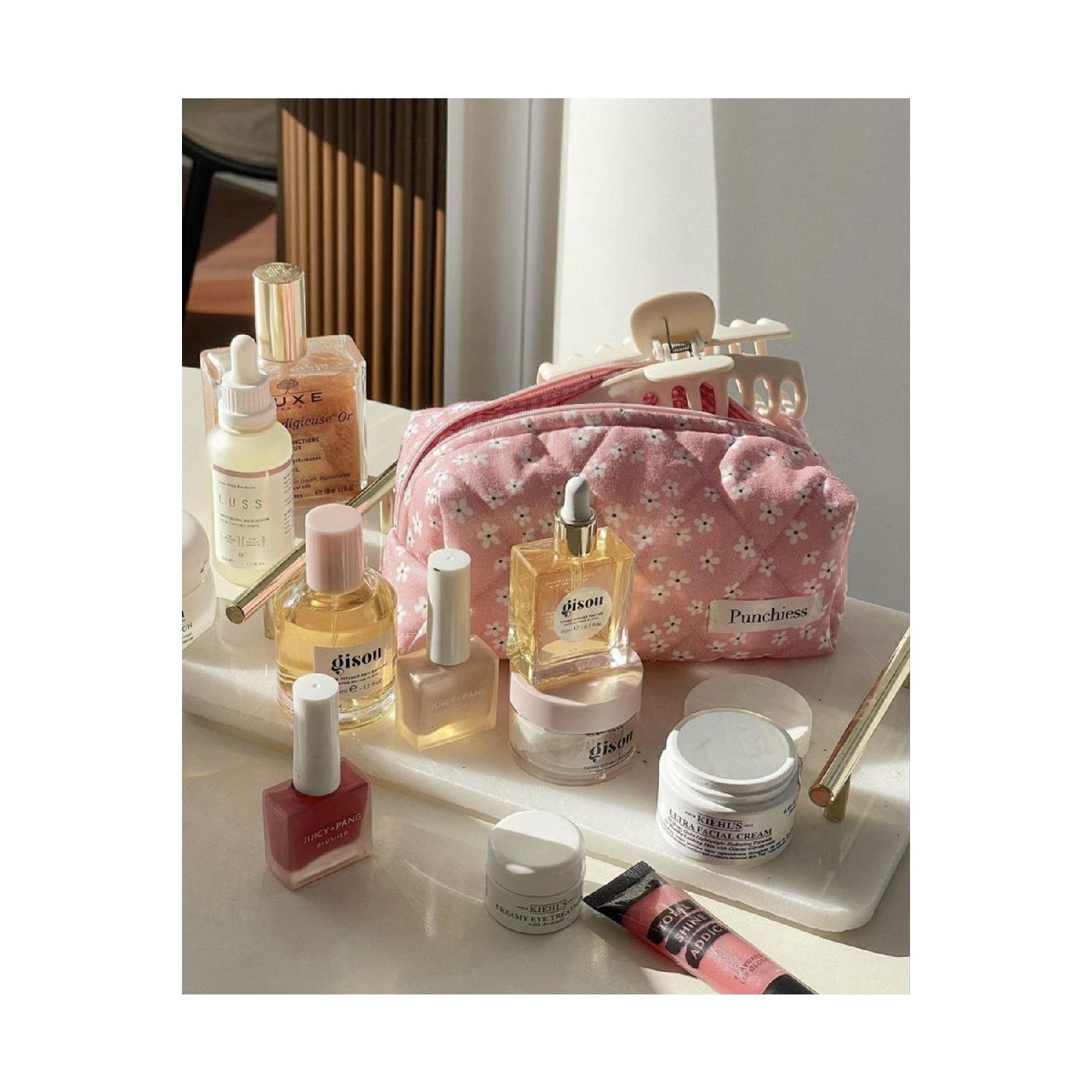 

Рожева косметичка з квітами Küçük Boy рожевий