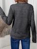2025 Spring/Autumn Women's V-Neck Long Sleeve Pullover Top - Fashionable & Versatile