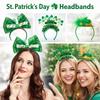 Festive Style ST. Patricks Day Headband Shamrock Shape Portable Bow Headband Creative Hair Hoop ST. Patricks Day