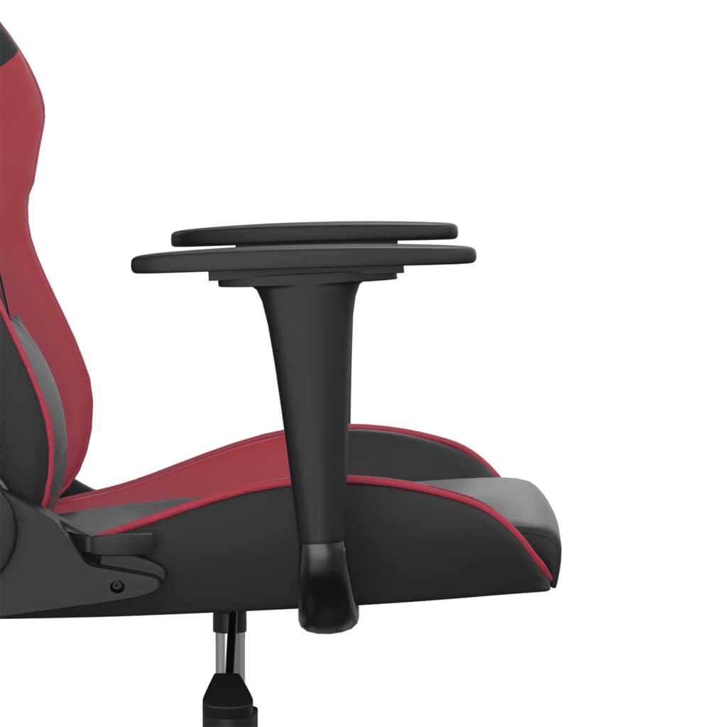 Gaming Chair Black and Burgundy Faux Leather