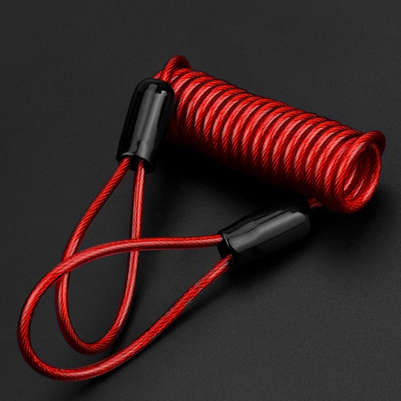 3.5mm Anti-Theft Spring Wire Rope Motorcycle Bike Lock Cable Lock Reminder Cable Theft Handlebar Scooter Disc Brake Lock