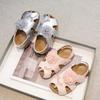 Girls Flower Sandals 2025 Summer New Boys Foreign Style Bow Princess Shoes Children Fish Mouth Beach Shoes Tide