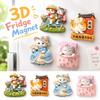 Cute Cat Theme Cat Fridge Magnet Simulation Decorative Fridge Magnet  Refrigerator Decoration