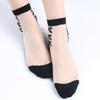 5 Pairs Fashion Transparent Socks Bow Floral Transparent Silk Socks Crystal Silk Socks for Women