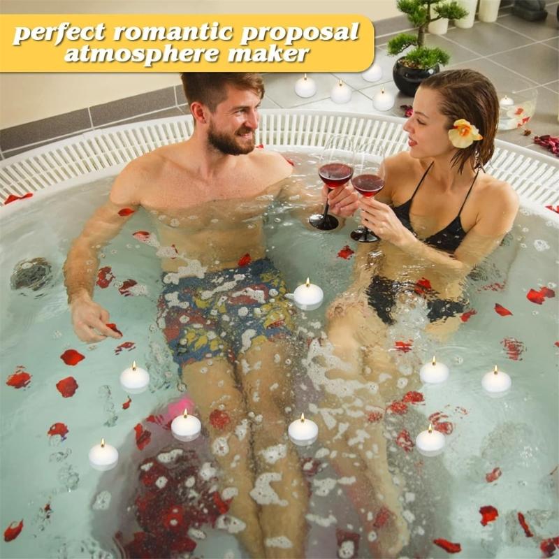 30Pcs Unscented Floating Candle Decorative Floating Candle for Wedding Pool,Valentine Day Bathtub,Christmas Decoration