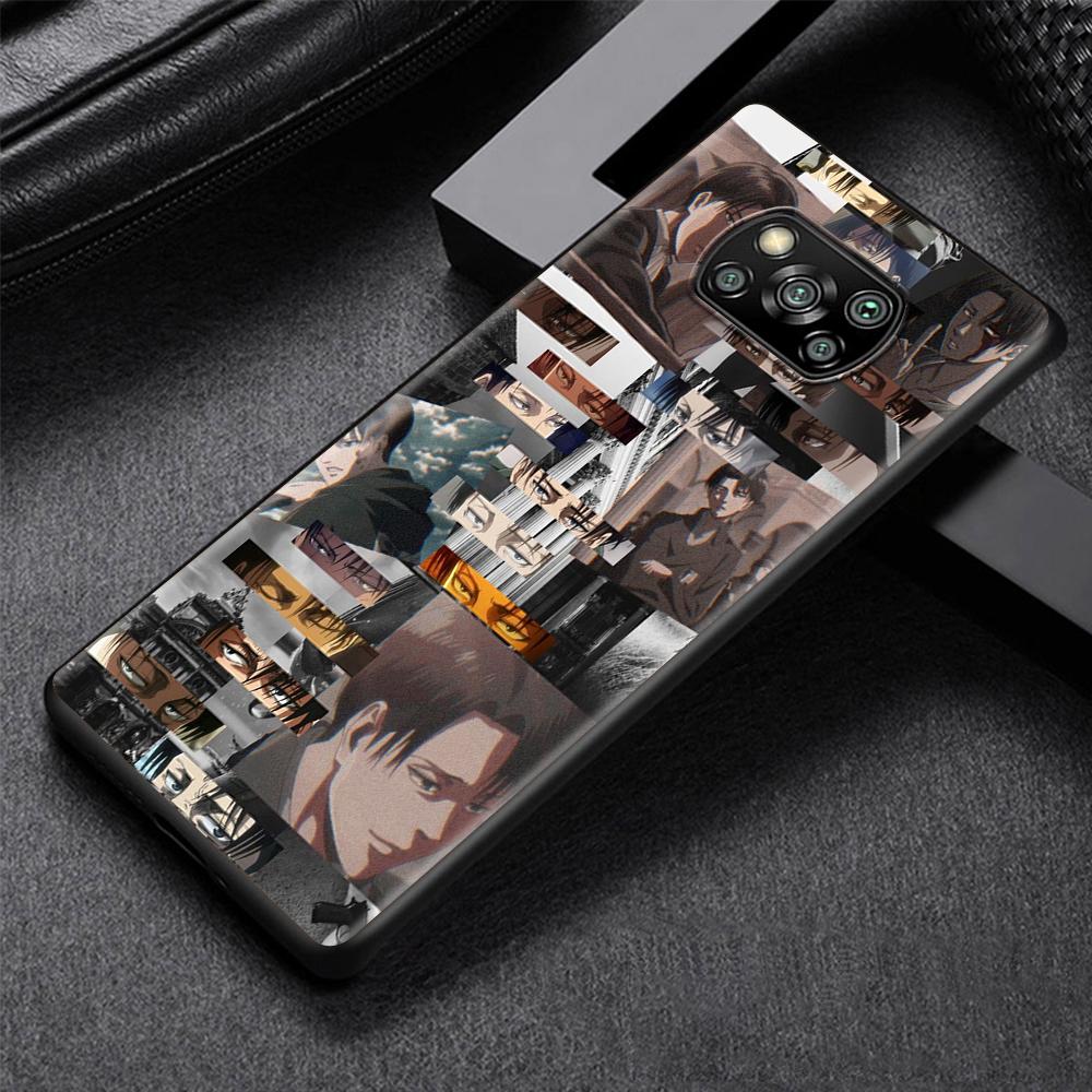 Attack On Titan Cartoon Case for Xiaomi Poco X3 NFC M3 M4 Pocophone F1 F3 Redmi Note 9s 9 8 10 Pro Black Soft Phone Cover Coque