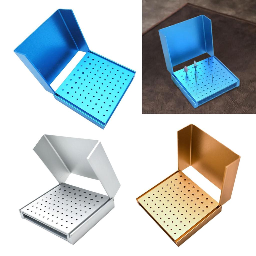 86 Holes Burs Holder with Open Flip Cover Reusable Necessary Tool Portable Professional Supplies Opening Box Case Burs Block