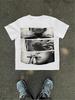 Czarno-biały portret kobiety Graficzny T-shirt Estetyka vintage Styl artystyczny Oversize Unisex Koszulka Palenie