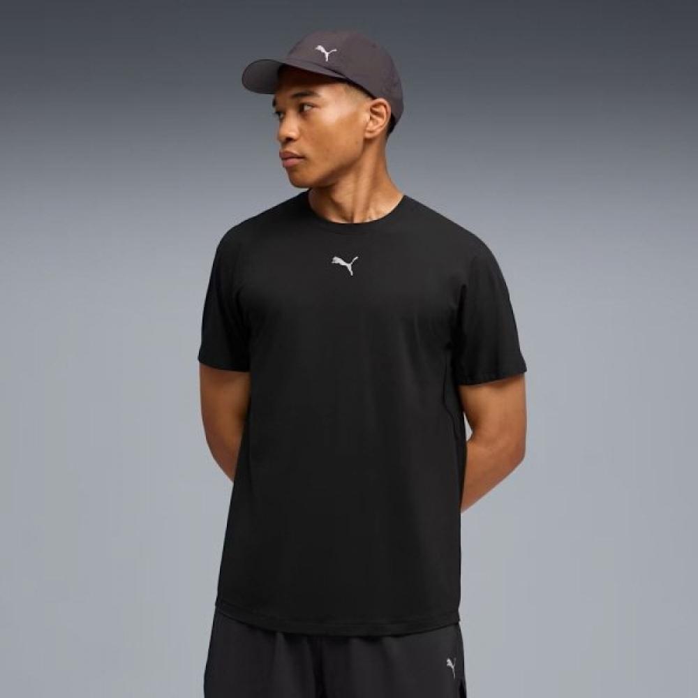 PuMa Men S Running ShorT Sleeve T ShirT M Run Coolcell Tee 01 PUMA Black/M(95)