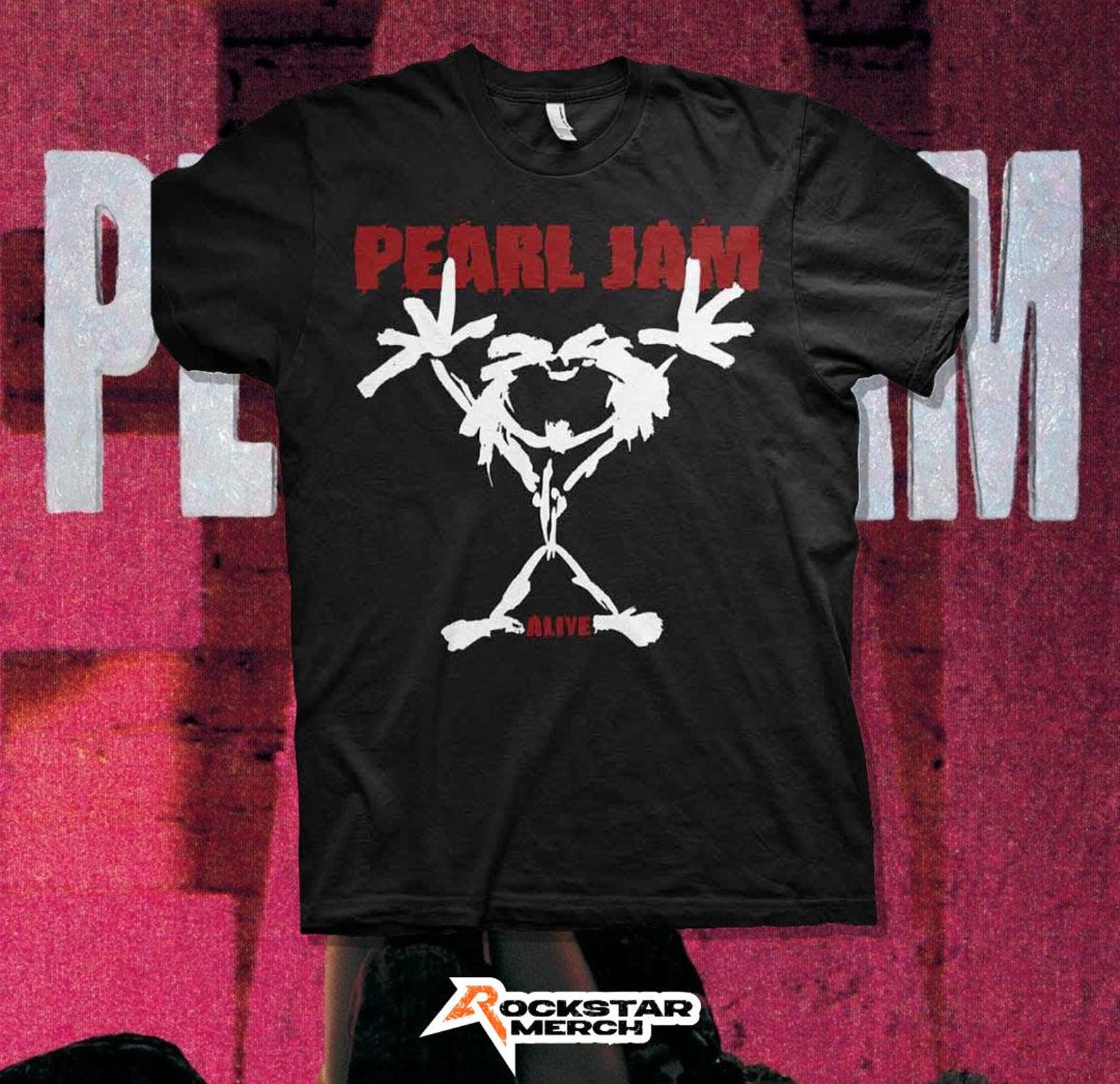 PEARL JAM Stickman Band T-Shirt 2XL
