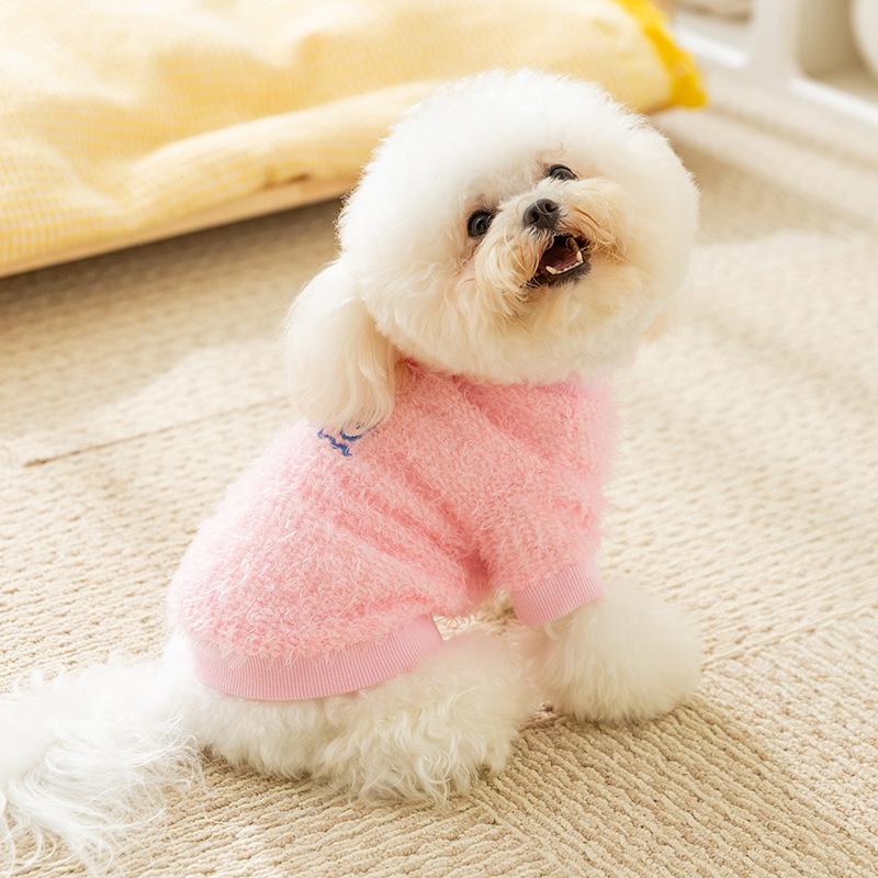 Autumn and Winter Warm Dog Mohair Plush Little Monster Cat Fleece Small Dog Pet Teddy Dog Clothes