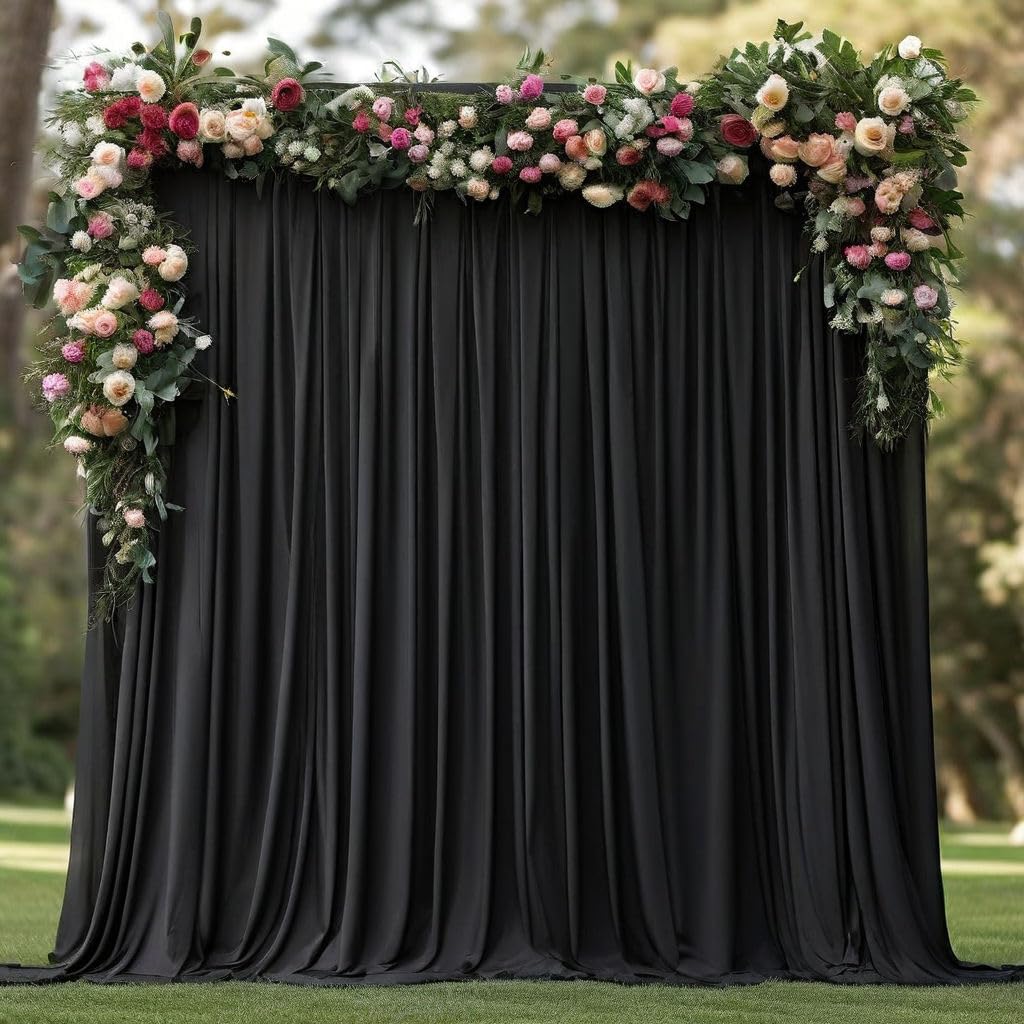 Wrinkle Free White Backdrop Curtain for Parties Soft Fabric Drapes Wedding White Curtain Backdrop for Birthday Party Decorations