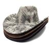 Vintage Textured Western Cowboy Hats Breathable Polyester Unisex Design Foldable Travel Hat Costume Accessory