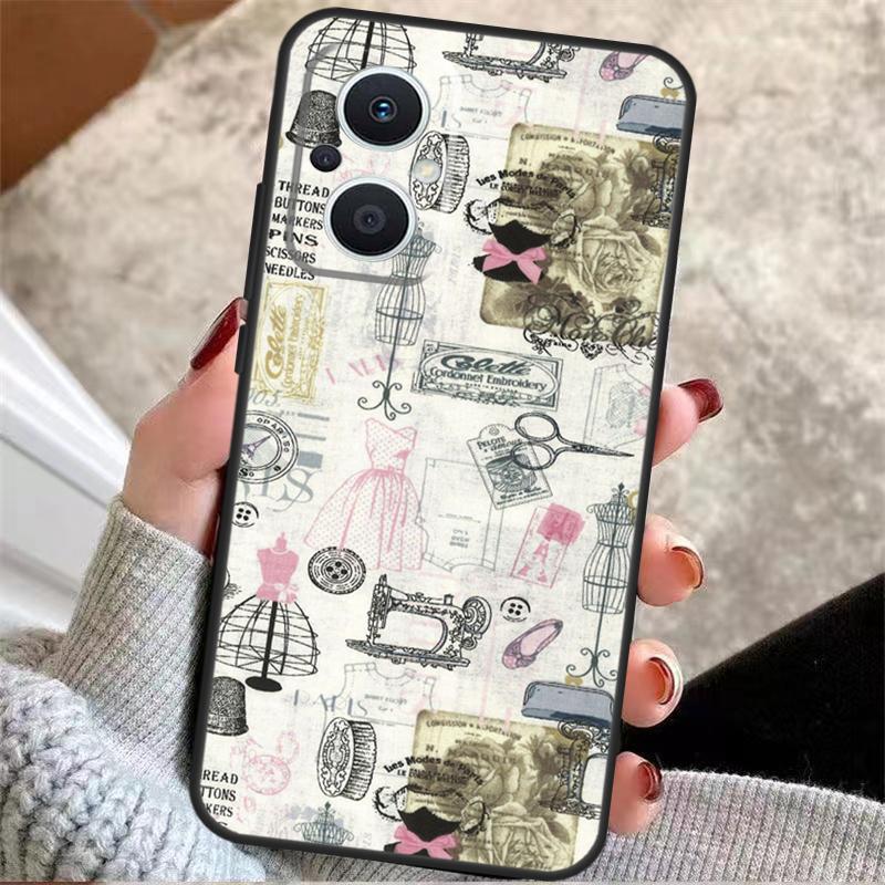 Sewing Machine For OPPO Reno 14F 13F 12F 11F 8T 10 11 12 13 14 Pro 7 8 Lite OPPO Find X8 X6 X5 X9 Pro Case