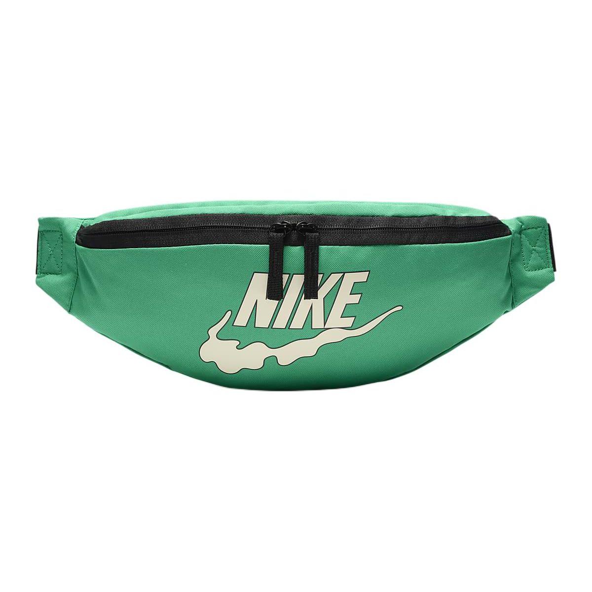 Nike Heritage Casual Sports Brand Printed Zipper Shoulder Crossbody Bag Unisex Bags Stadium-Green Coconut-Milk FN0892-324 Stadium Green & Coconut Milk