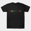 Herren Schwarzes T-Shirt mit Aufdruck Filmation Farbe 80er Jahre Logo No-Cut Transferpapier Druck Baumwoll-T-Shirt