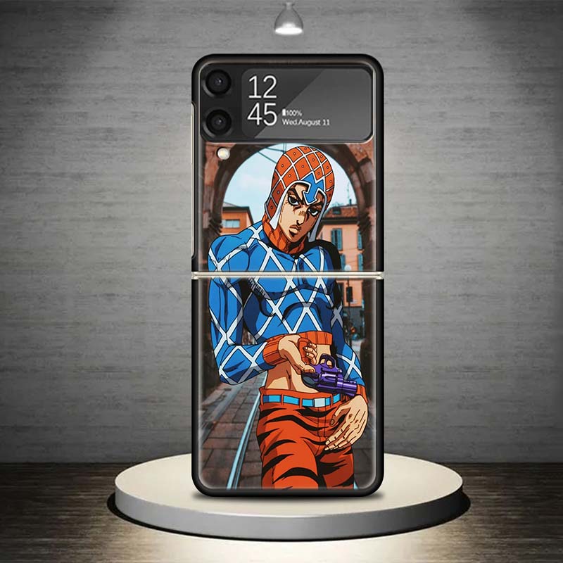 JoJo Adventure Guido Mista Phone Case For Samsung Galaxy Z Flip 7 6 5 4 3 5G Shockproof Cover Z Flip7 Flip6 ZFlip5 Flip3 Flip4 L