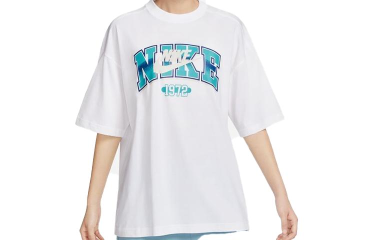 

Nike T Shirts Women s White Crew Neck Thin Straight Fit FQ7011-100 XL