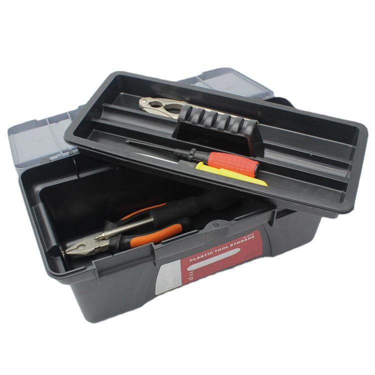 Double-Layer Plastic Tool Box for Household & Car Hardware Organizers