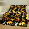 Cartoon Dinosaur Pattern Blanket bedroom Blanket for Livingroom Couch lunch break Soft throw for Friend's festival Gift