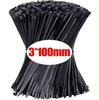 500/100Pcs Wholesale Plastic Nylon Cable Ties Self-locking Cord Straps Adjustable Cables Fastening Loop Home Office Wire Zip Tie