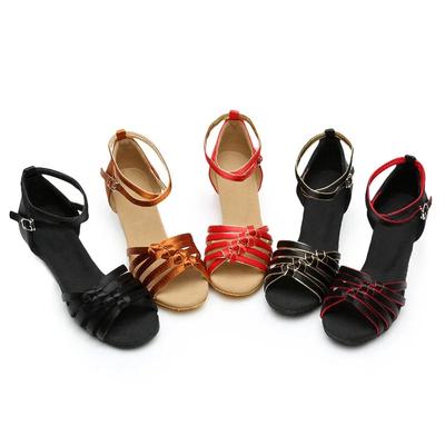 Scarpe da Ballo Latino Donna Suola Morbida Scarpe da Ballo Latino Bambina Ragazza Bambini Donna Professionali Scarpe da Ballo Tacco Basso 4cm