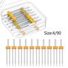 10PCS Sewing Machine Twin Needles Double Twin Needles Pins Twin Stretch Needles with Plastic Box for Household Sewing Machine
