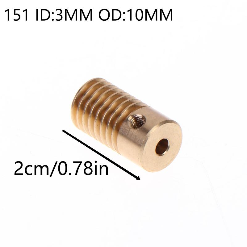 1 Pcs 0.5M Deceleration Worm Gear 065/151 Turbine 3.175/3/4/5/6 Mm Deceleration Worm Wheel
