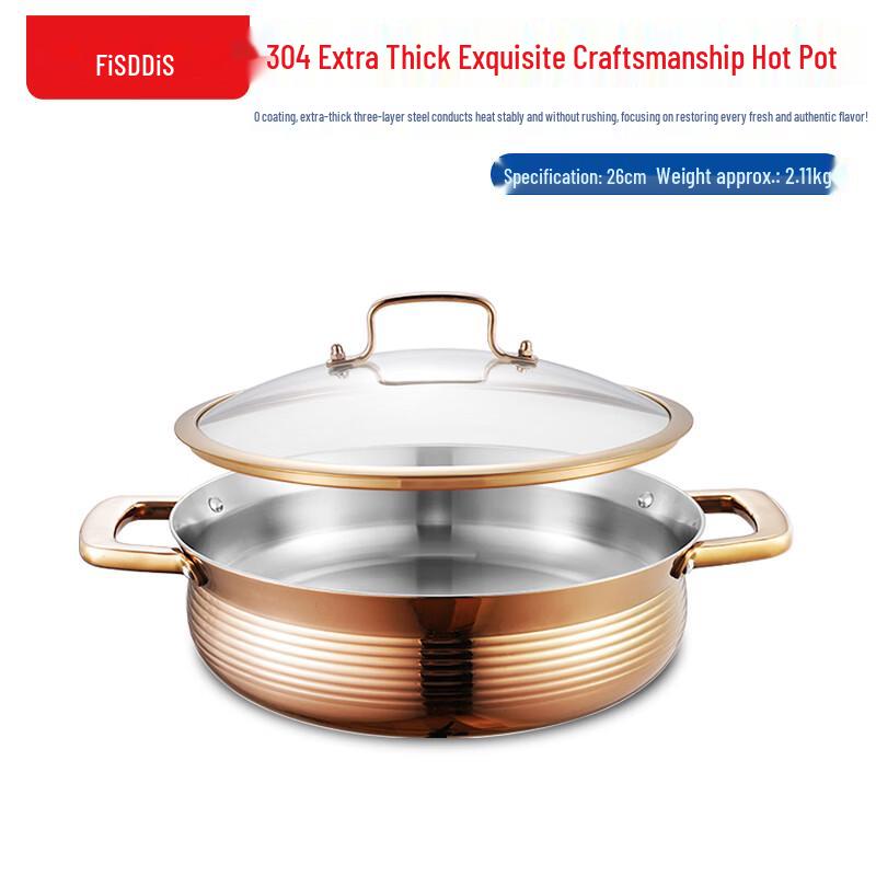 

FISDDIS 304 Stainless Steel Hotpot