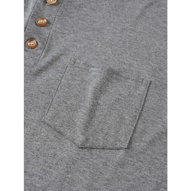 Men's Color Block Button Down Collar Short Sleeve Polo Shirt.
