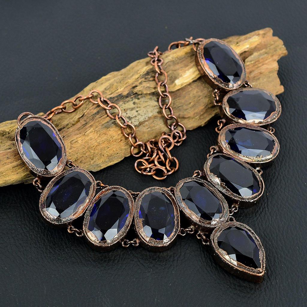 Amethyst Necklace, Copper Electroformed Gemstone Jewelry, Handmade Necklace Amazing Jewelry, Gift For Her