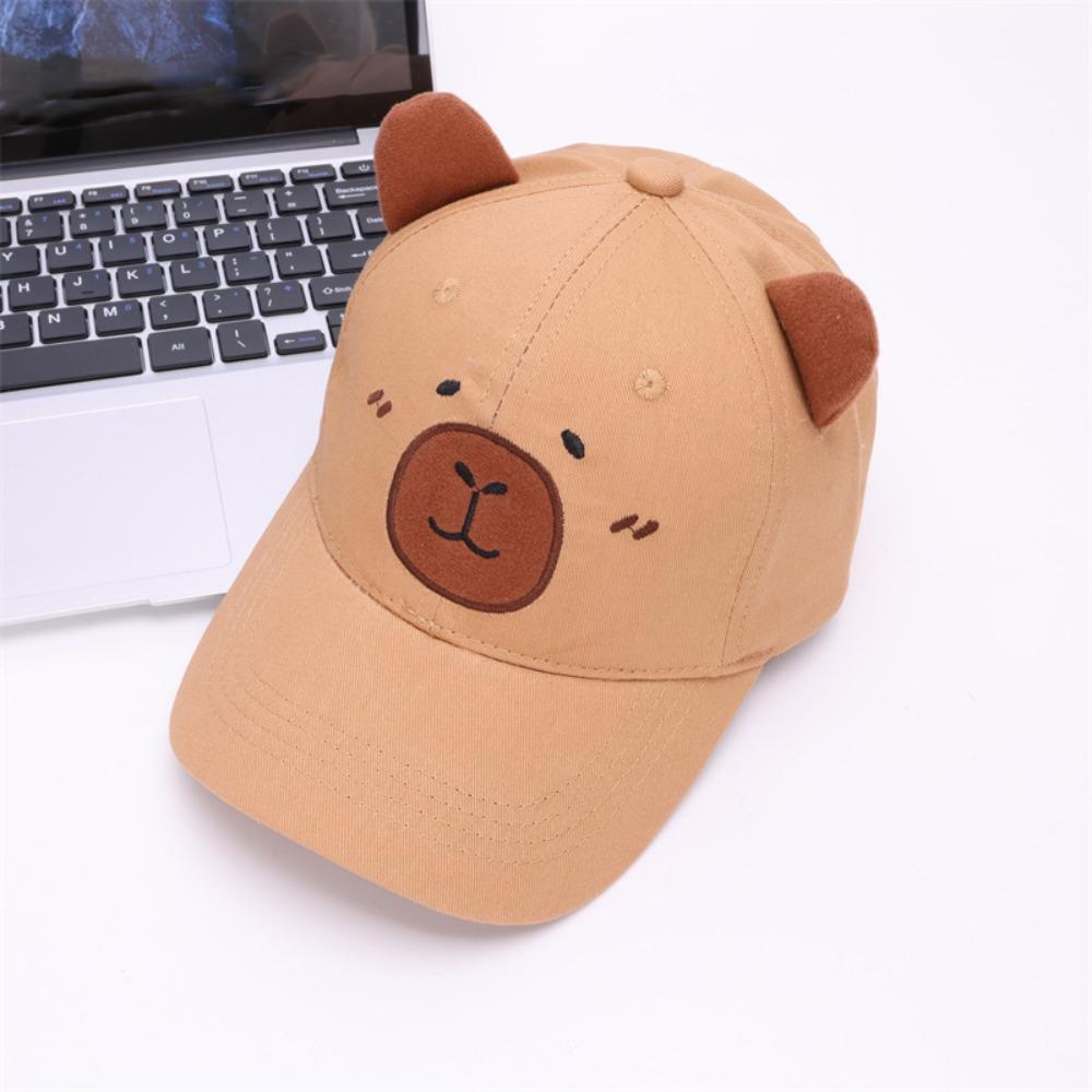Baumwolle Kinder Baseballkappe Atmungsaktiv Baby Sonnenhut Mode Capybara Schirmmütze Strand