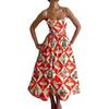 Damen Trägerloses Maxikleid mit Blumendruck