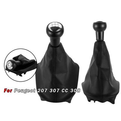 Pommeau de levier de vitesse manuel 5 vitesses et soufflet anti-poussière pour Peugeot 207/307/308 - Cache-levier de transmission de voiture, Accessoires automobiles durables
